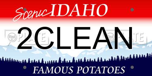 2CLEAN Idaho License Plate