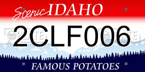 2CLF006 Idaho License Plate