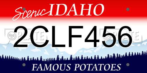 2CLF456 Idaho License Plate