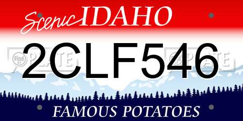 2CLF546 Idaho License Plate