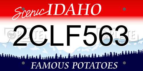 2CLF563 Idaho License Plate