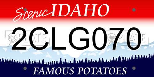 2CLG070 Idaho License Plate