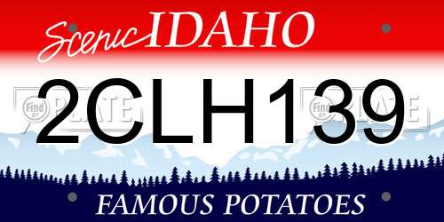 2CLH139 Idaho License Plate