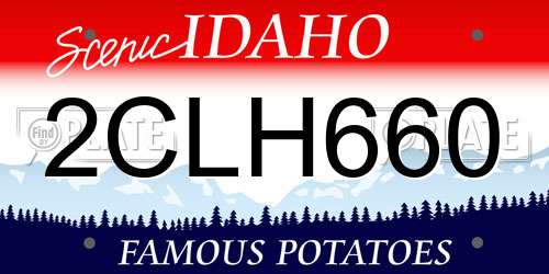 2CLH660 Idaho License Plate
