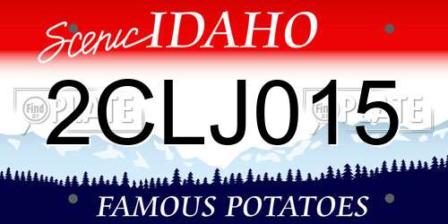 2CLJ015 Idaho License Plate