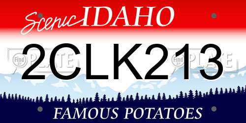 2CLK213 Idaho License Plate