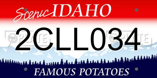 2CLL034 Idaho License Plate