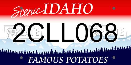 2CLL068 Idaho License Plate
