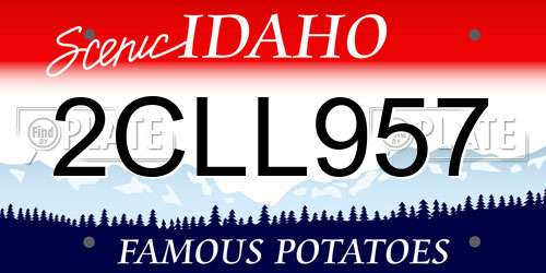 2CLL957 Idaho License Plate