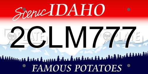 2CLM777 Idaho License Plate