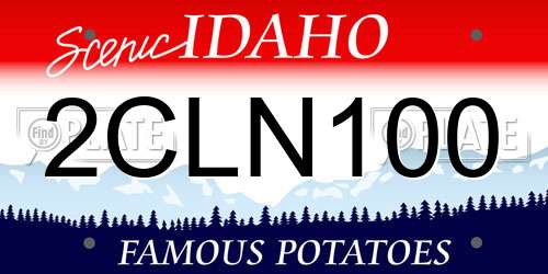 2CLN100 Idaho License Plate