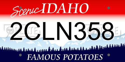 2CLN358 Idaho License Plate