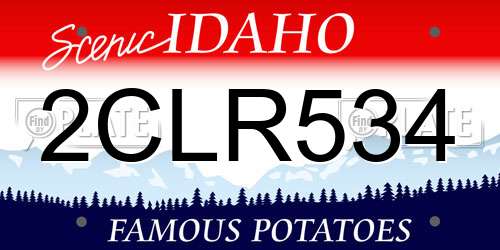 2CLR534 Idaho License Plate