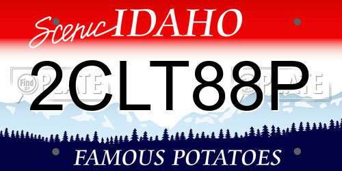 2CLT88P Idaho License Plate