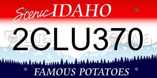 2CLU370 Idaho License Plate