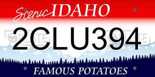 2CLU394 Idaho License Plate