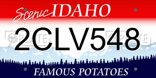 2CLV548 Idaho License Plate
