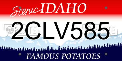 2CLV585 Idaho License Plate