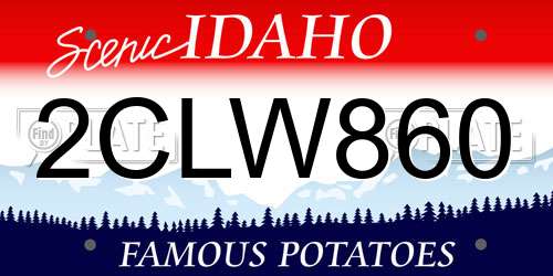 2CLW860 Idaho License Plate