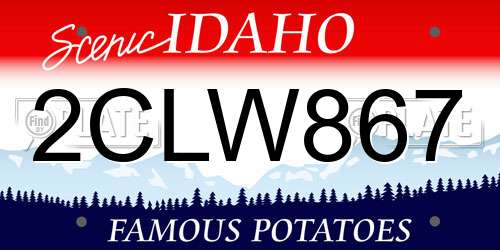 2CLW867 Idaho License Plate
