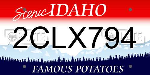 2CLX794 Idaho License Plate