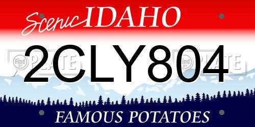 2CLY804 Idaho License Plate