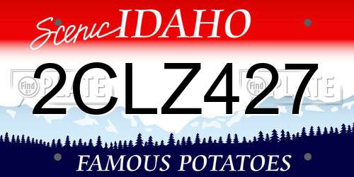 2CLZ427 Idaho License Plate