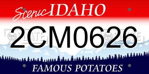 2CM0626 Idaho License Plate