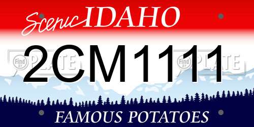 2CM1111 Idaho License Plate