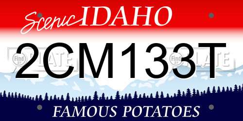 2CM133T Idaho License Plate