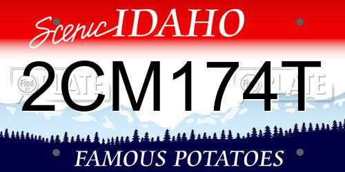 2CM174T Idaho License Plate