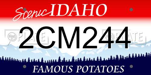 2CM244 Idaho License Plate
