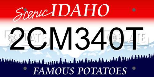 2CM340T Idaho License Plate
