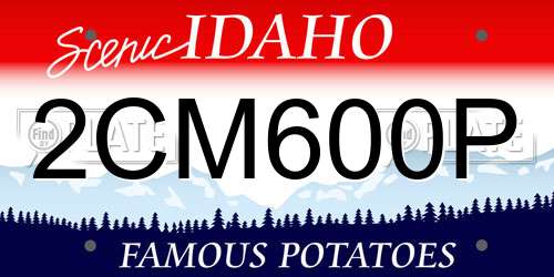2CM600P Idaho License Plate