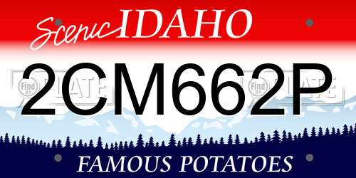 2CM662P Idaho License Plate