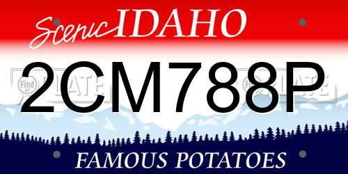 2CM788P Idaho License Plate