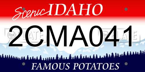 2CMA041 Idaho License Plate