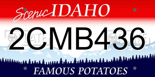 2CMB436 Idaho License Plate