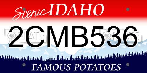 2CMB536 Idaho License Plate
