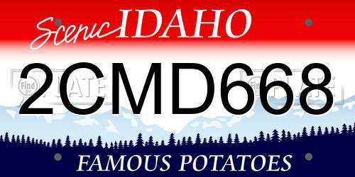 2CMD668 Idaho License Plate