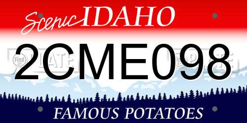 2CME098 Idaho License Plate