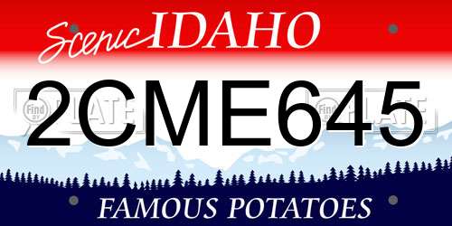 2CME645 Idaho License Plate