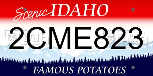2CME823 Idaho License Plate