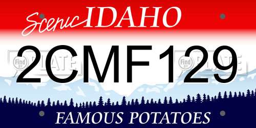 2CMF129 Idaho License Plate