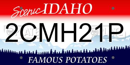 2CMH21P Idaho License Plate