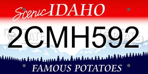 2CMH592 Idaho License Plate