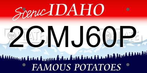 2CMJ60P Idaho License Plate
