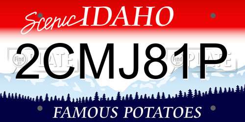 2CMJ81P Idaho License Plate