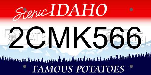2CMK566 Idaho License Plate