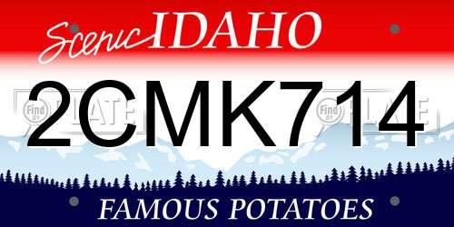 2CMK714 Idaho License Plate
